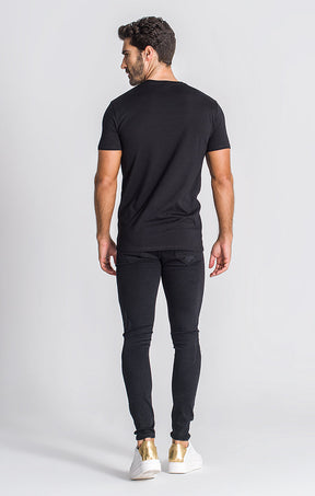 Black Essential Maxi Slim Tee