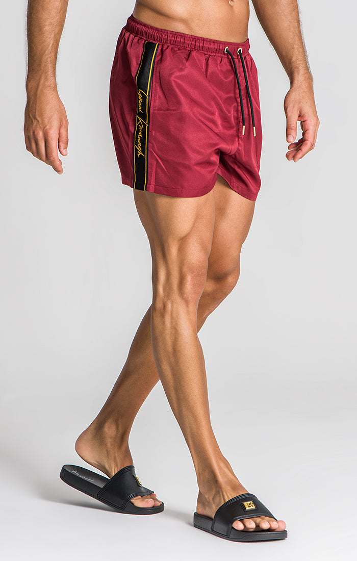 Burgundy Limits Swimshorts