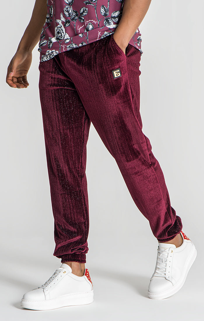 Burgundy Novel Joggers