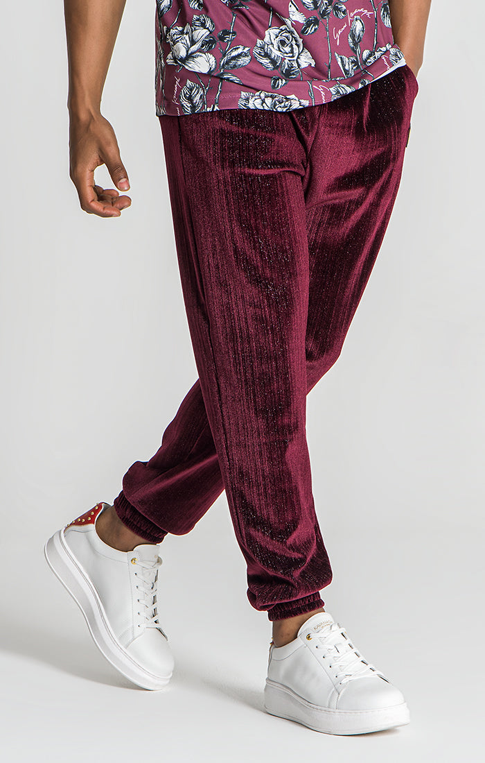 Burgundy Novel Joggers