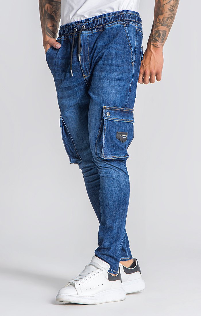 Jeans Azul Escuro Caídos Básicos