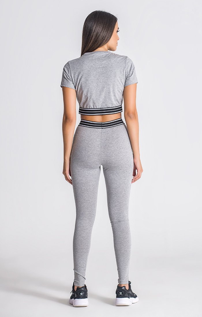 Grey Melange Core Elastic Tee