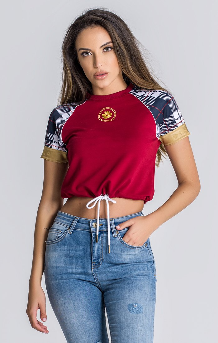 Burgundy Royalty Cropped Tee