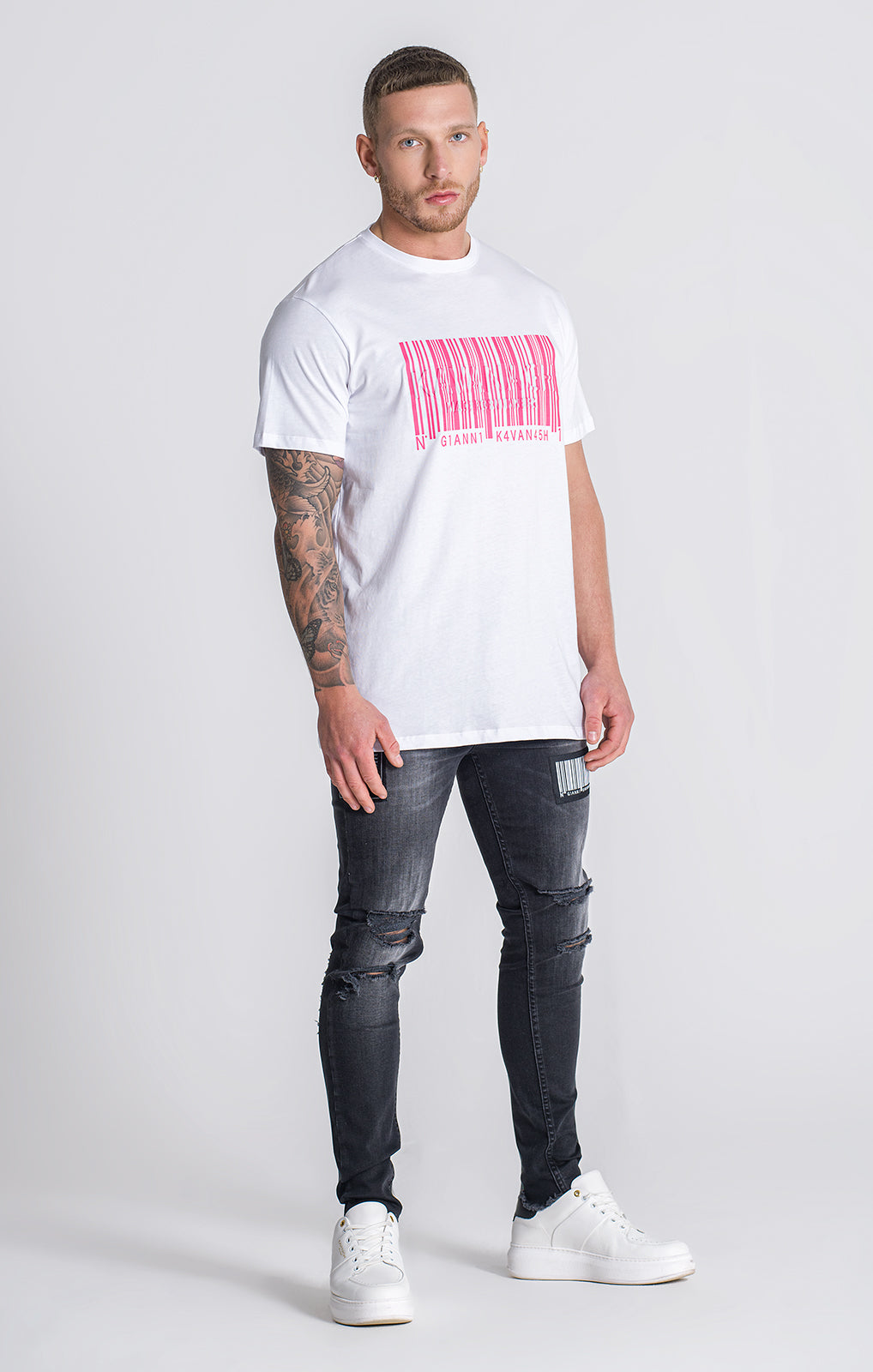 White Barcode 2.0 Tee