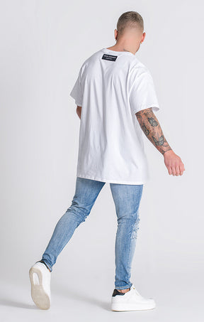 White Hydrate Embroidery Tee