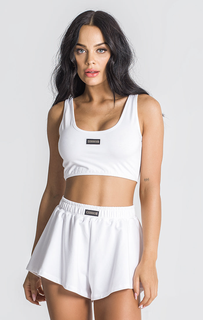 White Palms Crop Top