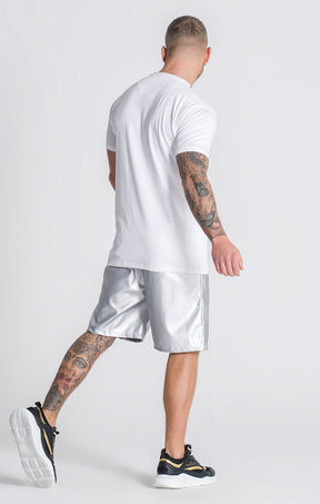 White Reverse Dual Tee